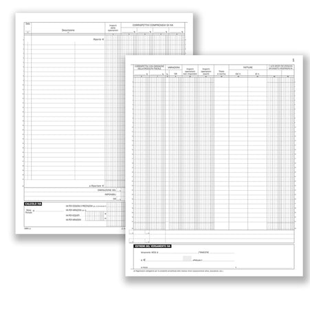 Registro Corrispettivi 16Pag. Num.31X24,5Cm Du1386N0000 Data Uffcio