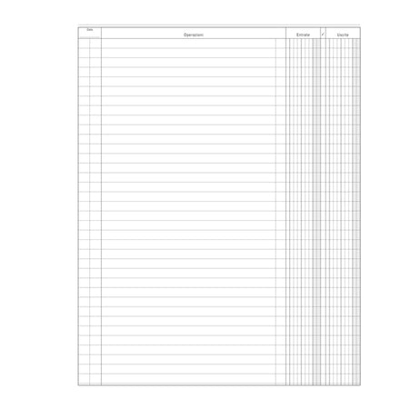 Registro Entrate-Uscite 100Pag. 31X24,5Cm Du135800000 Data Ufficio