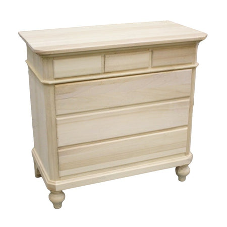 MOBILI 2G - Cassettiera classica 6 cassetti legno grezzo 90x45x88 (708)
