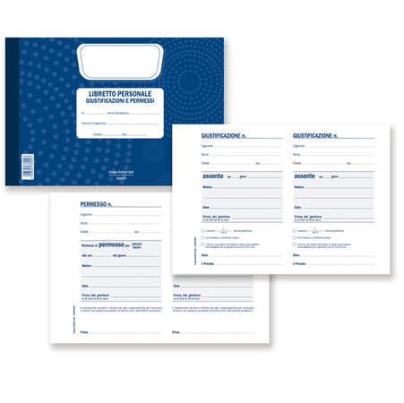 Blocco Libretto Delle Giustificazioni 25Copie 21,5X14,8Cm 3026Ps000G