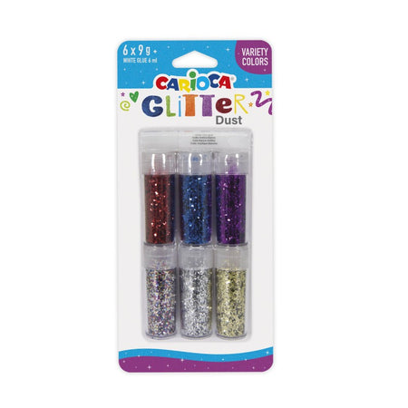 Carioca, Brillantini glitter dust, 6 pz