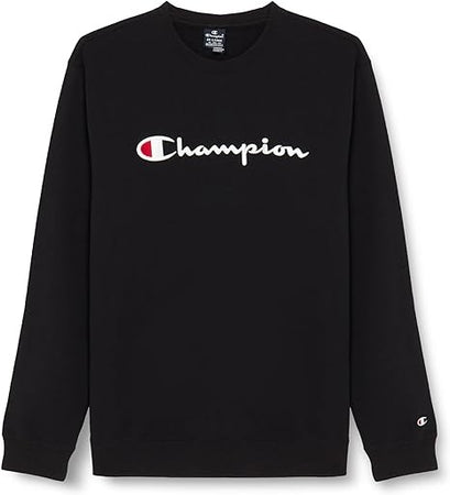 Champion Legacy Icons - Heavy Spring Terry Crewneck Felpa, Nero, Uomo