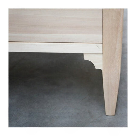 MOBILI 2G -  Cassettiera classica 3 cassetti legno grezzo 123x56x92 (809)