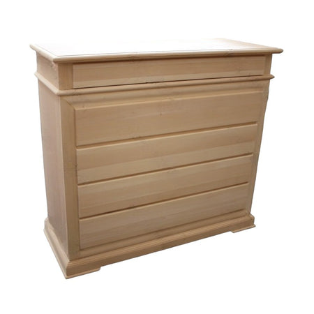 MOBILI 2G - Cassettiera classica 5 cassetti legno grezzo 127x52x117 (3000)