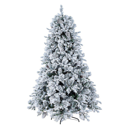 Albero di natale innevato con Pigne "Arves" in PP Effetto Aghi di Pino + PE Effetto Real Touch +Flock