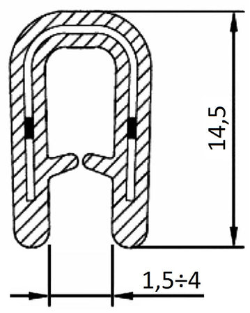 Guarnizione coprilamiera fino a 4mm (20 mt)