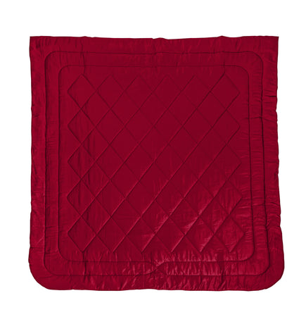 Trapunta matrimoniale Invernale bifaccia-double face in raso di puro cotone Made in Italy Beige/Bordeaux - Vanita di raso
