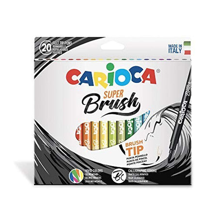 Carioca, Pennarelli Super Brush, 20 Pezzi