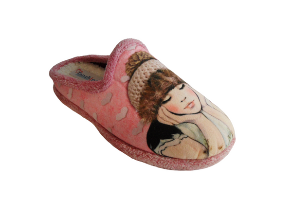 Tanahlot Ciabatta Ciniglia soletta estraibile ragazza Rosa