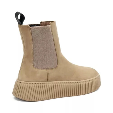 Frau Donna Beatles in pelle scamosciata suola scanalata