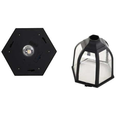 Lampione da Esterni con 6 Luci Led e Pannelli Solari Impermeabile Accensione Automatica Durata 6 Ore Altezza 177cm  XC3B30-006XC3
