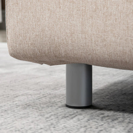 Divano Letto 2 Posti 3 in 1 Convertibile in Poltrona Reclinabile con Schienale Regolabile e 4 Cuscini Imbottiti, 102x82x81 cm, Beige DY2833-079D22