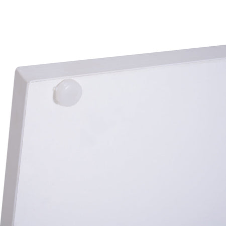 Tavolino Caffè 2 Ripiani Aperti Legno 40x41x43 Bianco HY6833-619WTHY6 ,  soggiorno salotto basso nero bianco marrone grgio design moderno sala moderno alto divano camera legno vetro rotondo