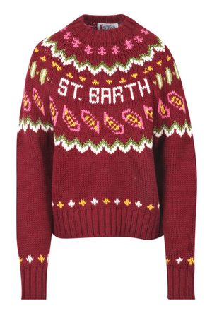 MC2 SAINT BARTH MC2 Saint Barth - Maglia - 441703 - Fantasia Bordeaux da donna
