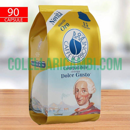 90 Capsule Caffè Borbone Compatibile Dolce Gusto Miscela Oro
