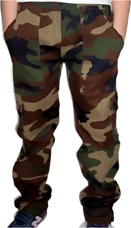 Pantaloni mimetici woodland bambino