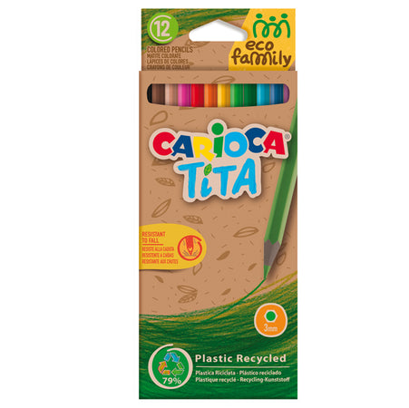 Scatola 12 Matite Tita Eco Family Colori Assortiti Carioca