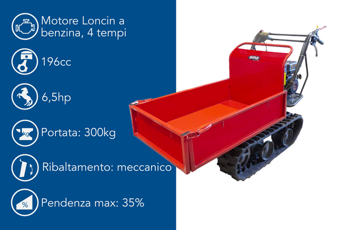 Motocarriola cingolata TAG 300T