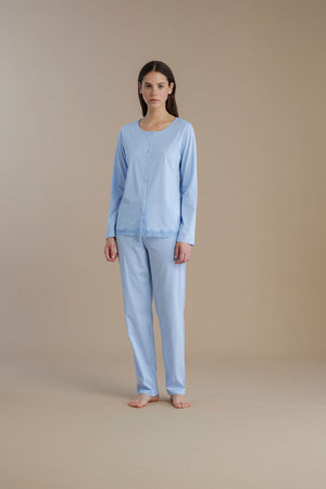 Pigiama donna manica lunga 100% cotone – Noi di notte 9106/7