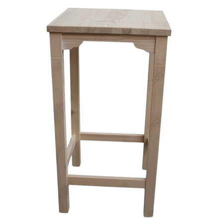 MOBILI 2G - Tavolino Bar alto quadrato Legno abete grezzo 55x55x105 (6090)