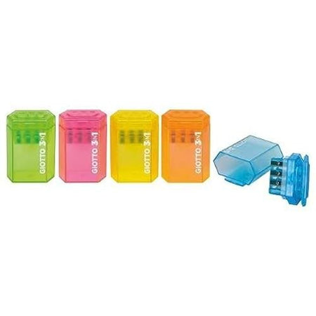 Giotto - Temperamatite 3Fori 3 in 1 colori assortiti casuali