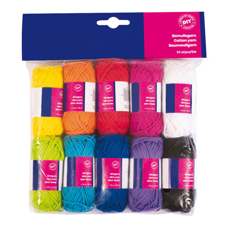 Set 10 Matasse 100 Cotone Lung. 30Mt Colori Assortiti Cwr