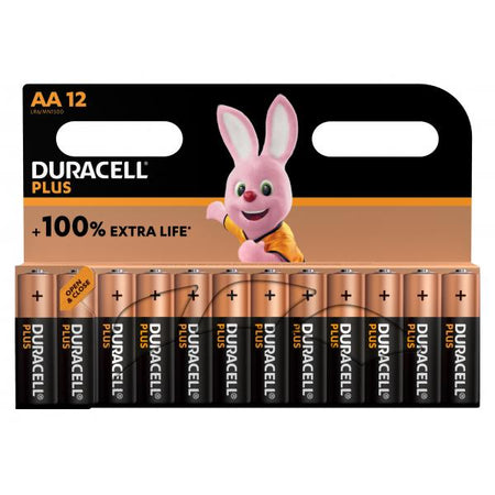 PILE DURACELL STILO AA PLUS 100 12Pz