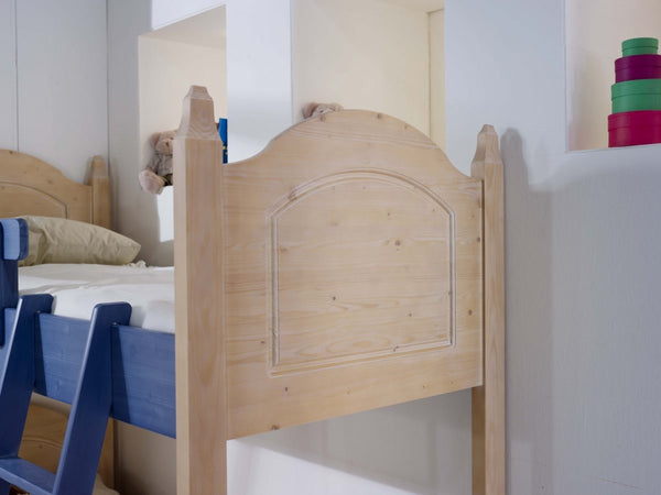 MOBILI 2G - LETTO A CASTELLO LEGNO ABETE SHABBY AZZURRO E MIELE 93x205x186 (2232)