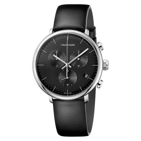 Orologio CALVIN KLEIN uomo High Noon cronografo pelle nero