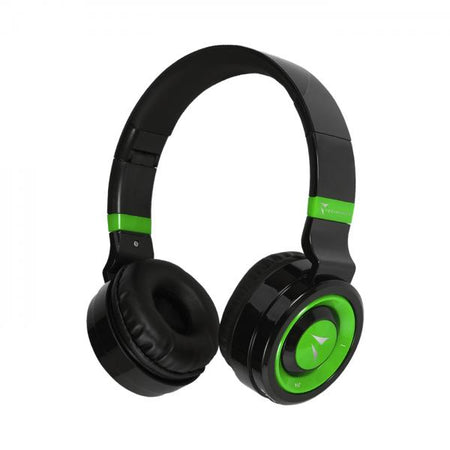 Cuffie con Microfono Techmade TM-046-GR - Bluetooth V5.0 - Jack 3.5mm - Richiudibili - Colore Verde