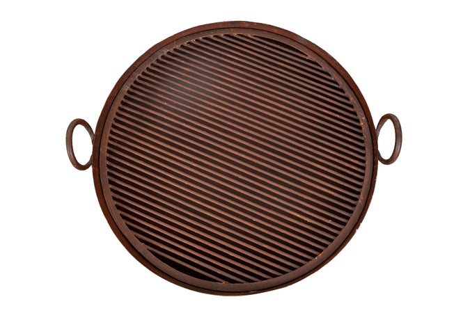 Biscottini VECCHIO CONTENITORE IN FERRO BATTUTO CON GRIGLIA E PINZA