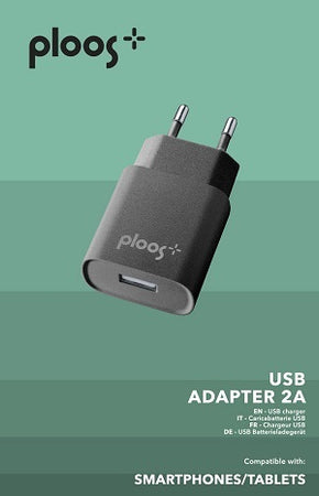 caricabatterie 10w usb nero