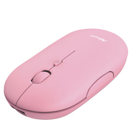 Mouse Ultrasottile Wireless Ricaricabile Puck Rosa Trust