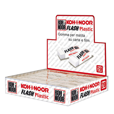 Conf. 20 Gomma Flash In Vinile Bianco Koh-I-Noor