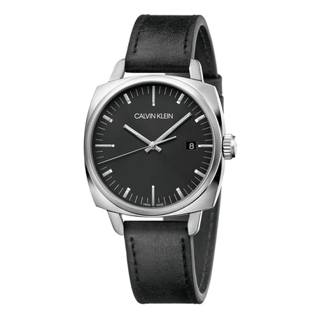 Orologio CK CALVIN KLEIN uomo Fraternity data pelle nero