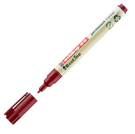 Marcatore Permanente 25 Ecoline Punta Tonda 1.0Mm Rosso Edding