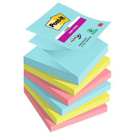 Cf. 6Pz Blocco 90Foglietti Post-It Super Sticky Z-Notes 76X76Mm R330-6Ss-Cos