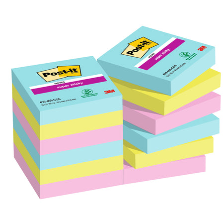 Cf. 12Pz 90Fg. Post-It Super Sticky 47,6X47,6Mm 622-12Ss-Cos Cosmic