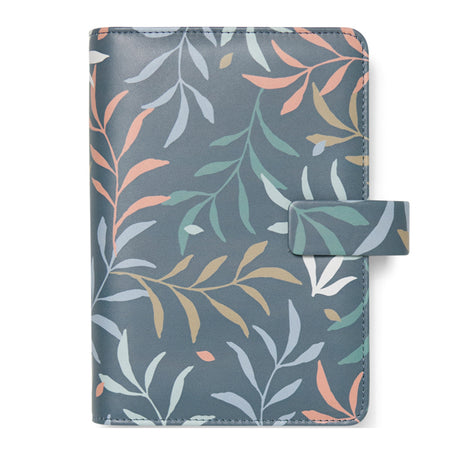 Organiser F.To Personal 187X153X40Mm C/Cinturino Fantasia Botanical Blu Filofax