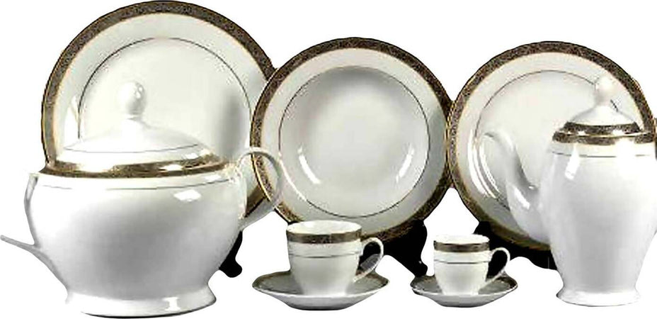 95 pezzi servizio piatti Rococò Cose di Casa art TRE 729420 Servizio per la tavola da 95 pezzi con servizio the e caffè Servizio piatti L'Orchidea - Siderno, Commerciovirtuoso.it