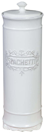 Biscottini Contenitore per spaghetti in porcellana bianca Shabby L10xPR10xH30 cm