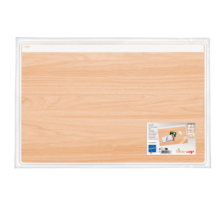Sottomano Silva In Pvc Con Stampa Legno E Copertura Trasp. Antiriflesso Cep