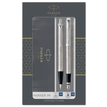Gift Set Duo Im Stainless Steel Sfera+ Stilografica Parker