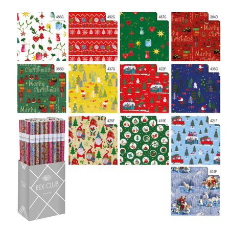 Rotolo Carta Regalo 2X0,70Mt Fantasie Assortite Natale Sadoch