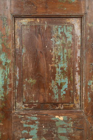 Biscottini Porta in legno massello e ferro da interno o da esterno vecchia e antica medievale