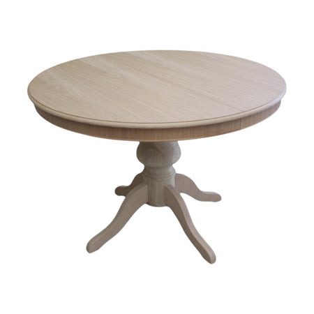 MOBILI 2G - TAVOLO ROTONDO ALLUNGABILE LEGNO GREZZO DIAMETRO 100X100H.80