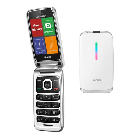cellulare clamshell brondi dual sim bianco