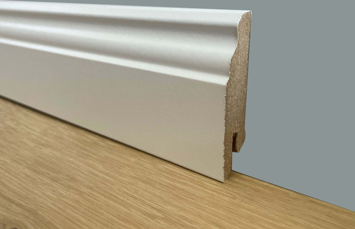 96ml di BATTISCOPA ZOCCOLINO DUCALE in FIBRA DI LEGNO COMPATTA 60X15 BIANCO Fai da te/Prodotti per la costruzione/Materiali da costruzione/Pavimenti/Materiali per pavimenti/Battiscopa Eternal Parquet - Ariano Irpino, Commerciovirtuoso.it