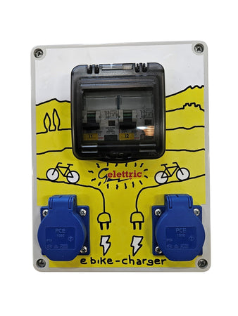 SCATOLA PER RICARICA E-BIKE 2 PRESE
