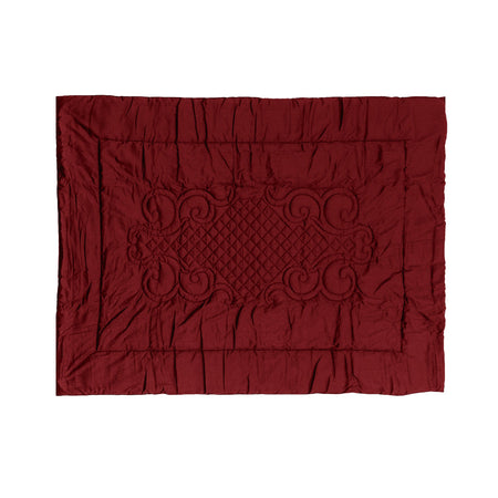 Plaid Arredo 140 x 180 cm in Raso di puro cotone Bordeaux - Vanita di raso